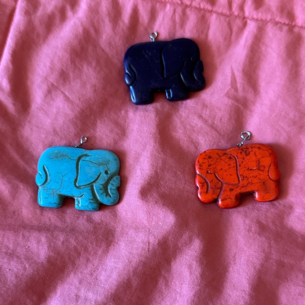 Colorful Elephant Pendants